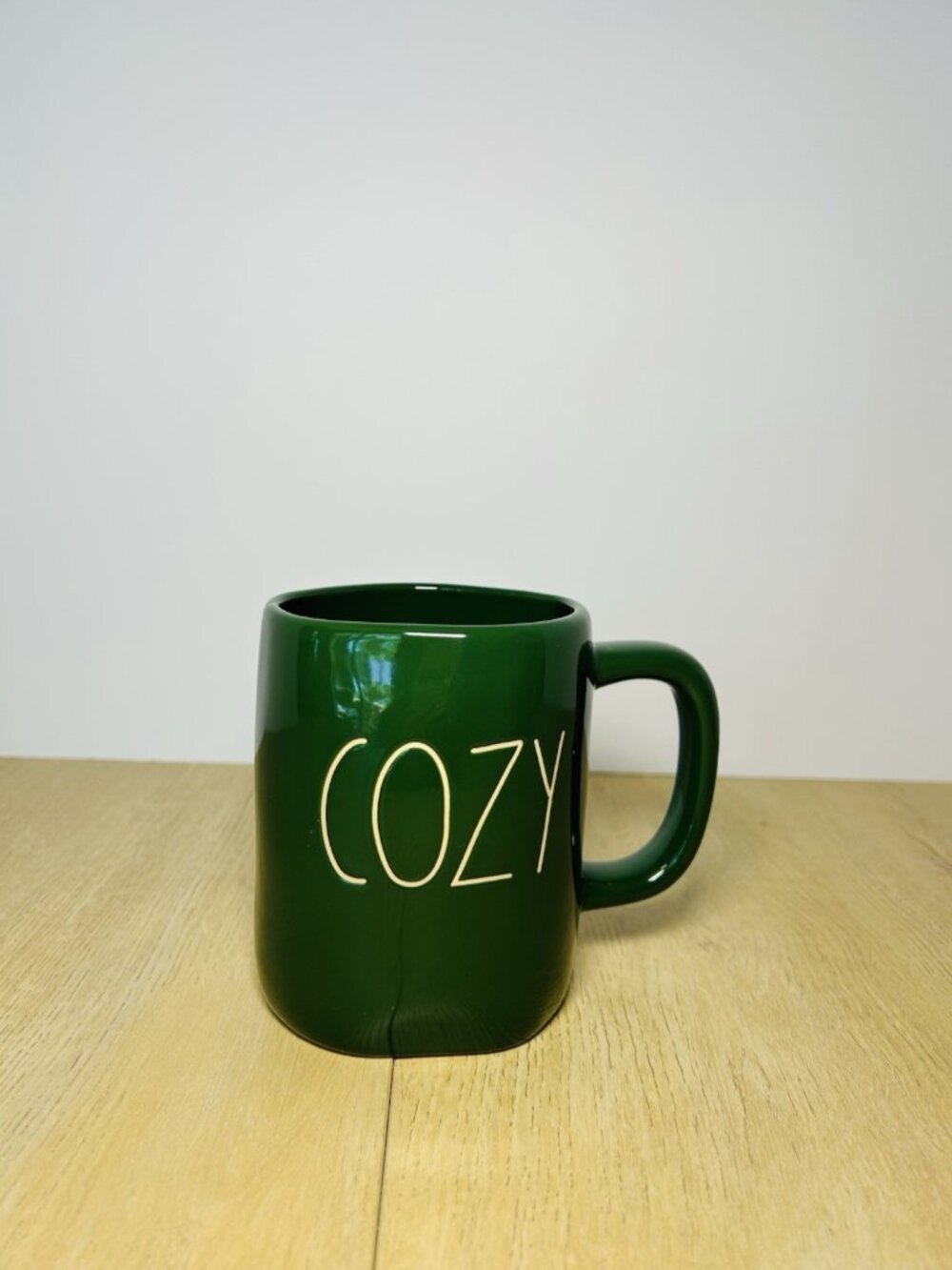 Rae Dunn Mug COZY Green Glossy Ceramic Artisan Collective by Magenta